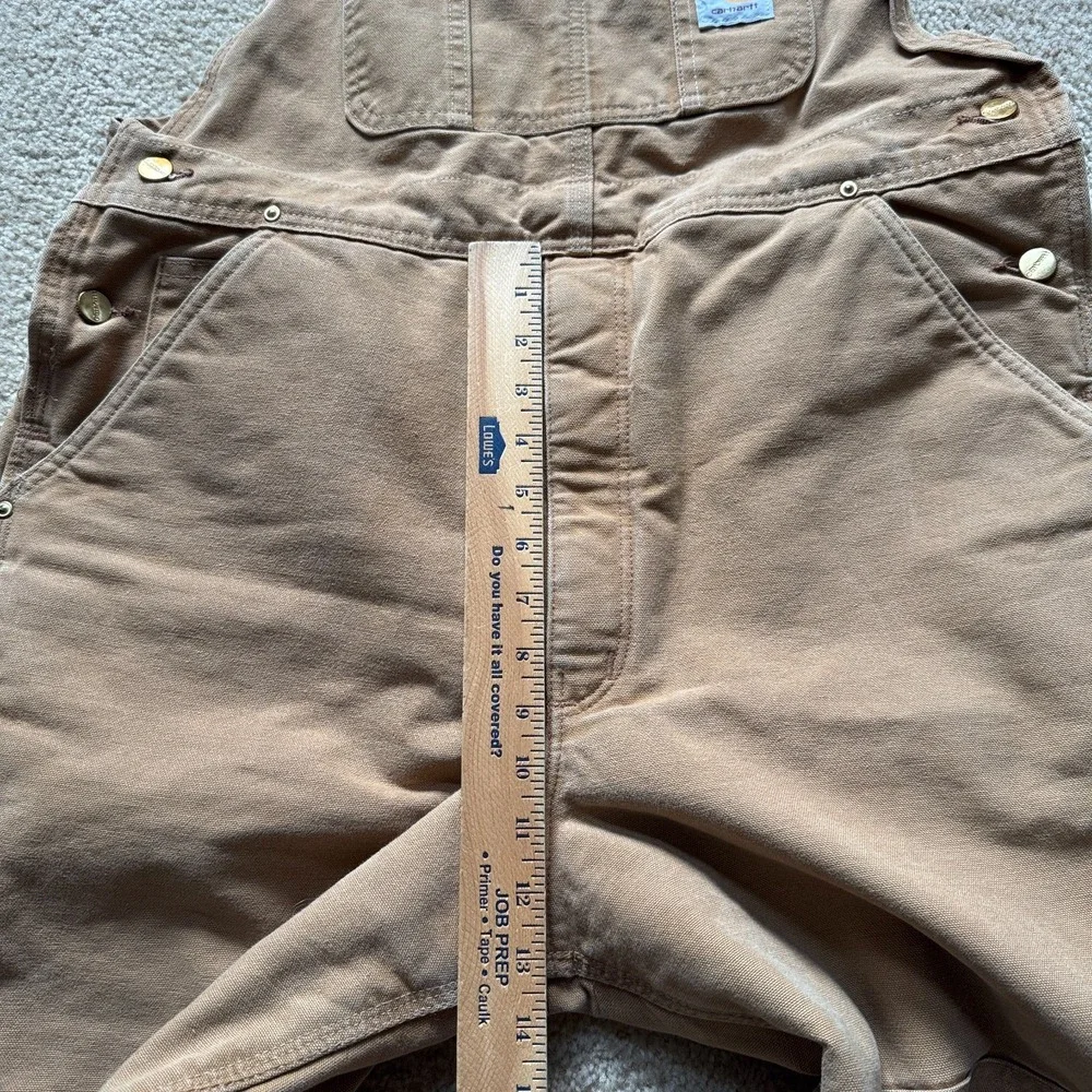 Vintage Carhartt Overall Mens 38 X 30 Duck Bib Insulated Quilt Lined Made In USA